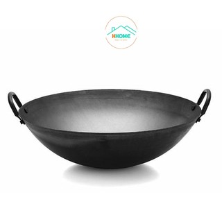 Chảo Thép Cacbon Chống Dính CAO CẤP Kiểu Dáng Sâu Lòng 2 quai - Hunghome