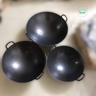 Chảo Thép Cacbon Chống Dính CAO CẤP Kiểu Dáng Sâu Lòng 2 quai - Hunghome