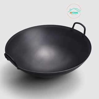 Chảo Thép Cacbon Chống Dính CAO CẤP Kiểu Dáng Sâu Lòng 2 quai - Hunghome