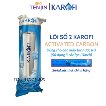 Lõi Smax Duo Số 2 Karofi OCB-GAC Activated Carbon Than Hoạt Tính - Lõi Lọc Thô Dùng Cho Máy Lọc Nước RO