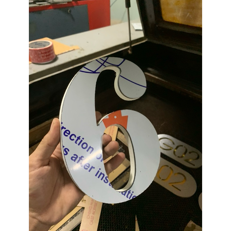 Số alcoreet. lót đế fomet. cao 8mm. mẫu số ngoài trời cao cấp. nhiều màu kích thước