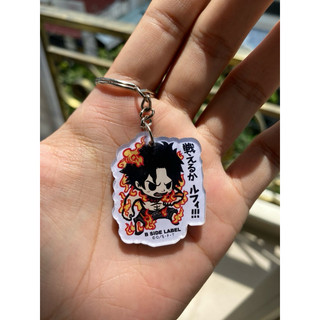 Móc khoá anime Luffy Onepiece chất liệu mica 2 mặt
