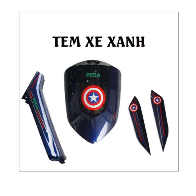 [Nhiều màu] Tem dán xe Cap A Pega. Decal xe đạp điện. Sắc nét, không bay màu, chống nước. Sticker thay thế