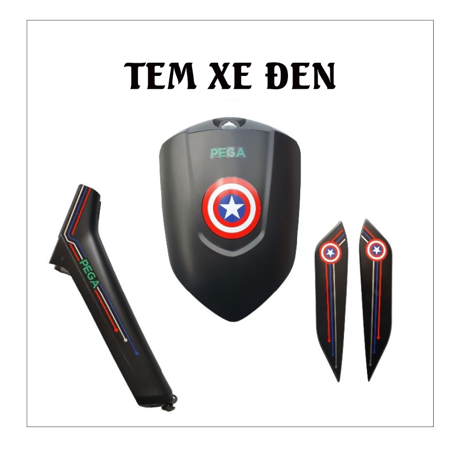 [Nhiều màu] Tem dán xe Cap A Pega. Decal xe đạp điện. Sắc nét, không bay màu, chống nước. Sticker thay thế