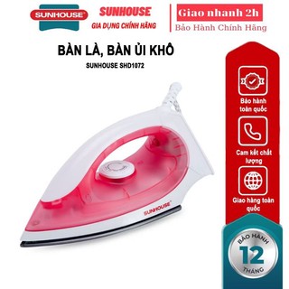 BÀN ỦI KHÔ SUNHOUSE SH 1172 ( Hàng chính hảng bảo hành 12 tháng)