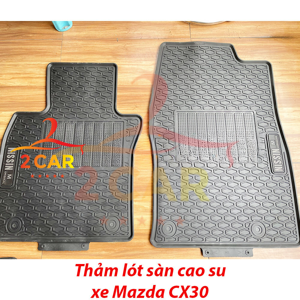 Thảm LÓT SÀN CAO SU Xe Mazda CX30, CX-30 Sàn Cao Su Đúc chuẩn theo xe Mẫu quả Trám