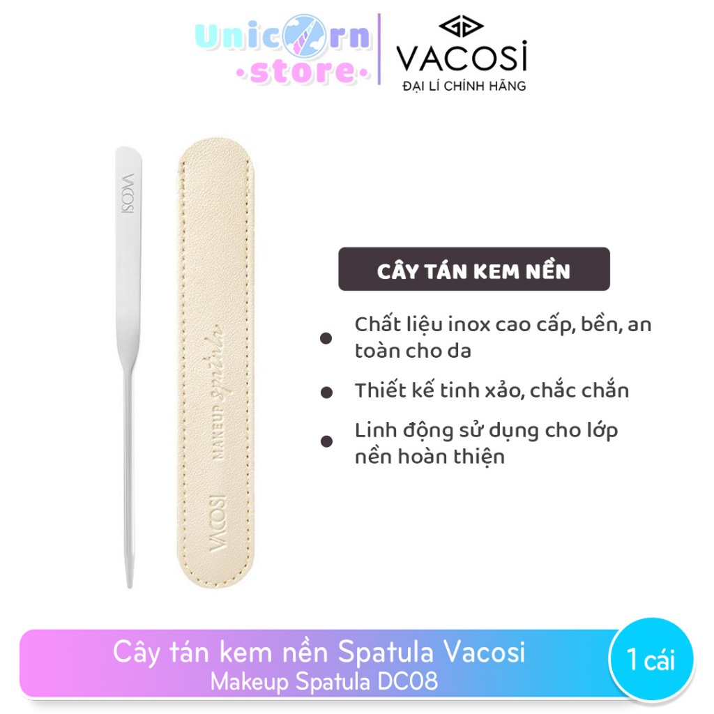 Cây Tán Kem Nền Vacosi Kèm Bao Da DC08