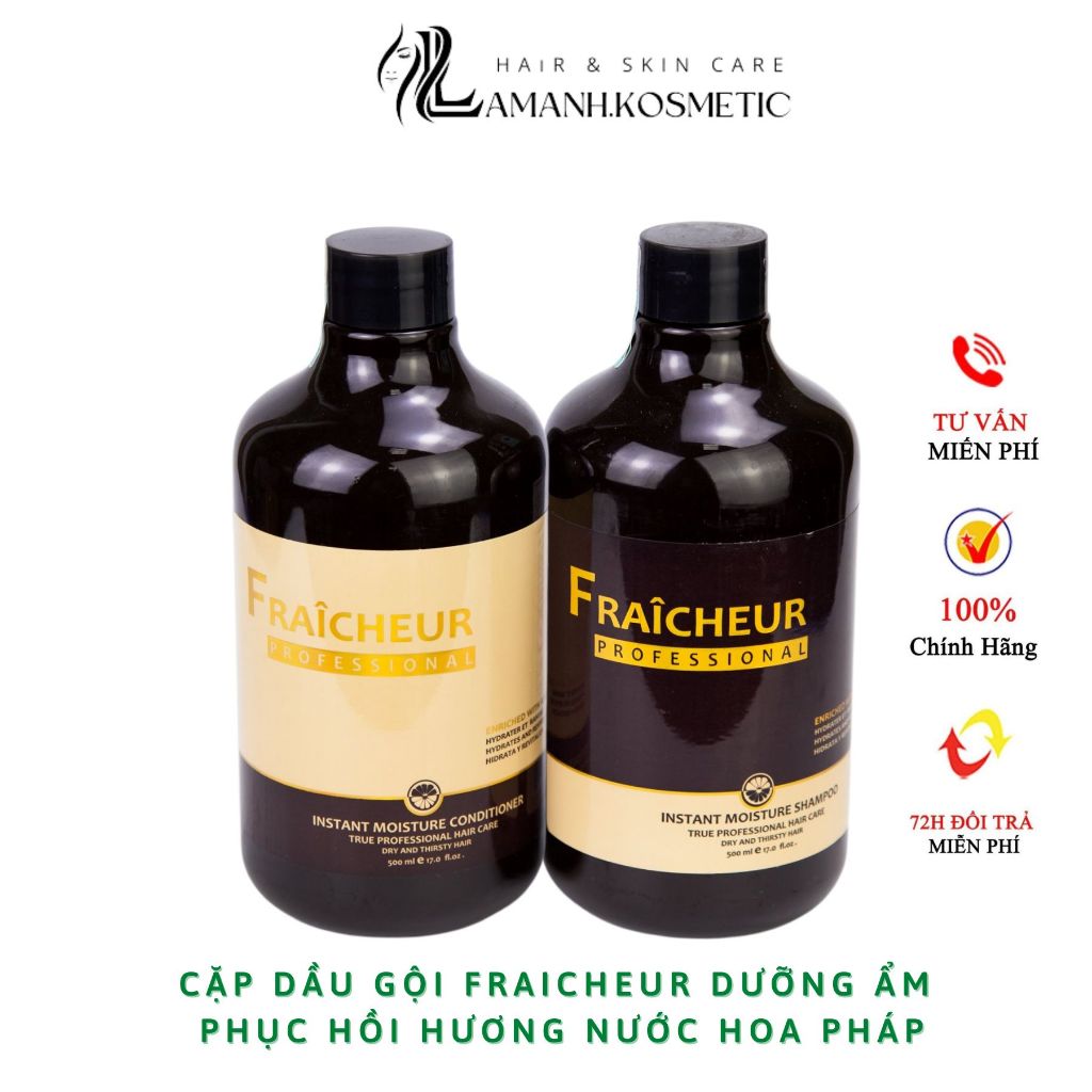 Cặp Dầu Gội Xả Fraicheur 500ml/800ml | Dưỡng Ẩm Tóc, Mềm Mượt, Hỗ Trợ Phục Hồi Tóc Khô Xơ.