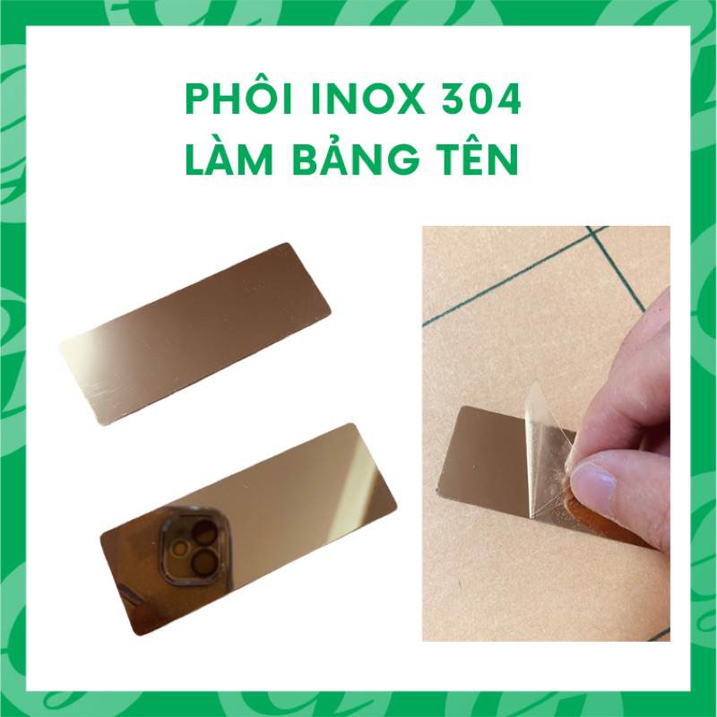 combo 5 Phôi inox 304 làm tem, bảng tên | Shopee Việt Nam