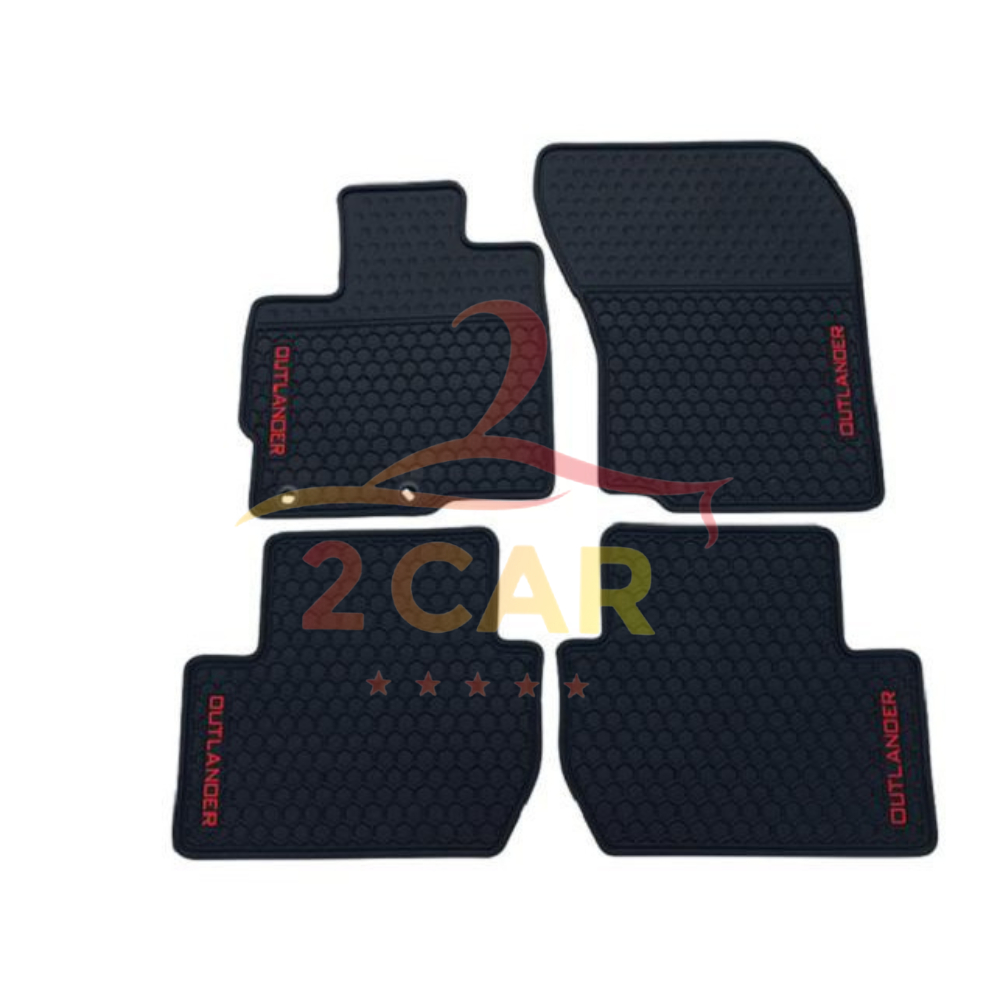 Thảm sàn, lót sàn xe Outlander 2018- 2021, 2023,2024 CHỮ ĐỎ, không mùi dễ dàng vệ sinh
