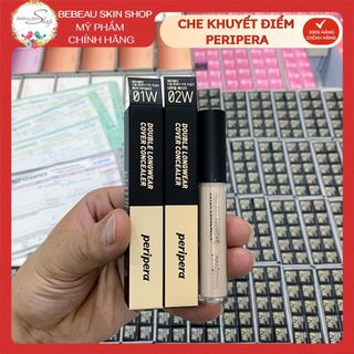 Che khuyết điểm PERIPERA Double Longwear Cover Concealer che phủ tốt mỏng nhẹ lâu trôi - Bebeau