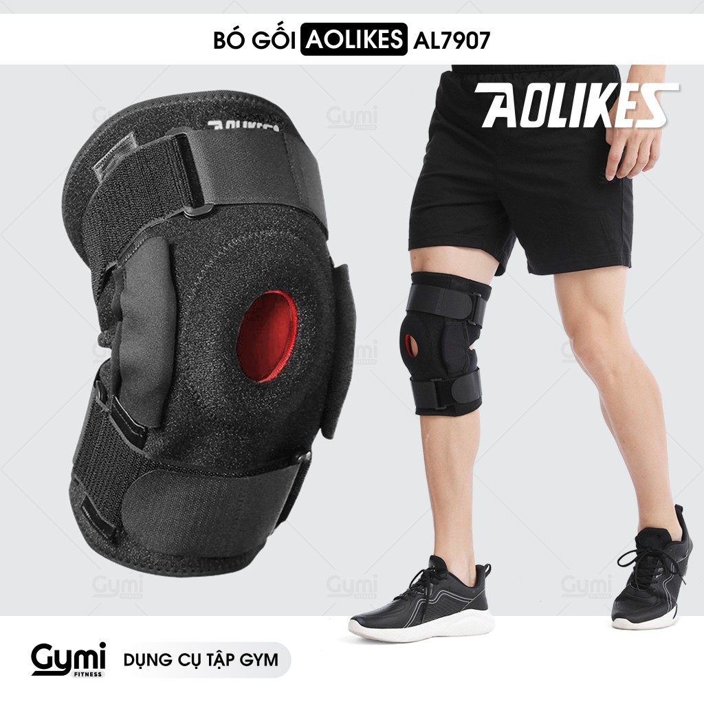 Bó Gối Aolikes A-7907 - Băng Bảo Vệ Đầu Gối Thể Thao Đệm Silicon - AL7907