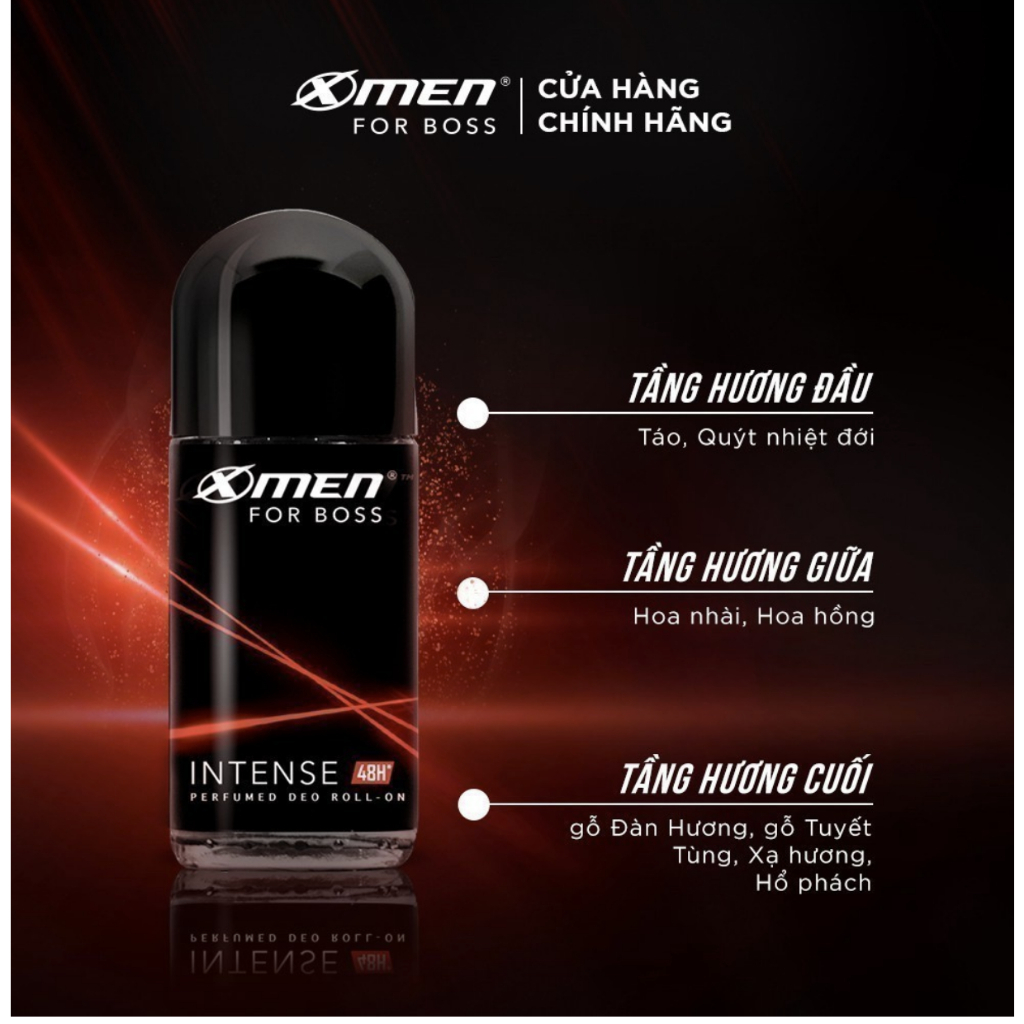 Lăn khử mùi X-Men For Boss Intense chai 50ml