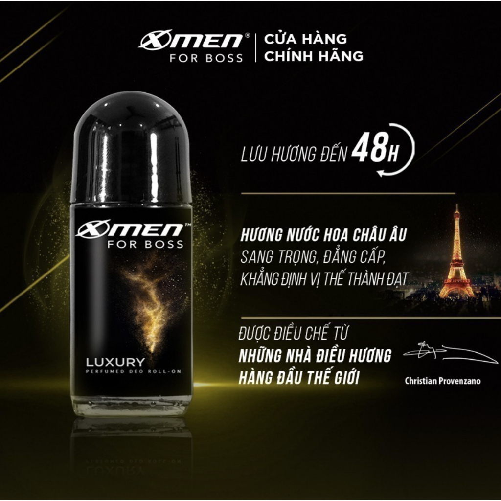 Lăn khử mùi X-Men For Boss Intense chai 50ml