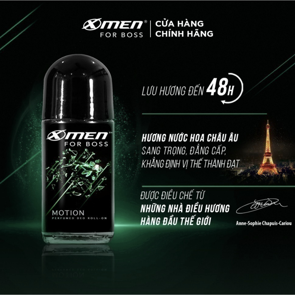 Lăn khử mùi X-Men For Boss Intense chai 50ml