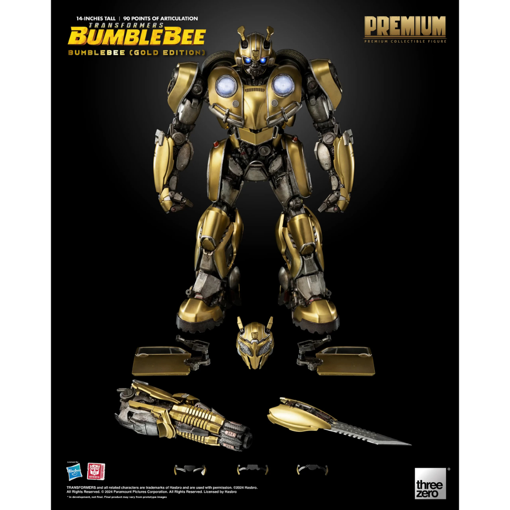 threezero Transformers: Bumblebee PREMIUM Bumblebee (Gold Edition ...