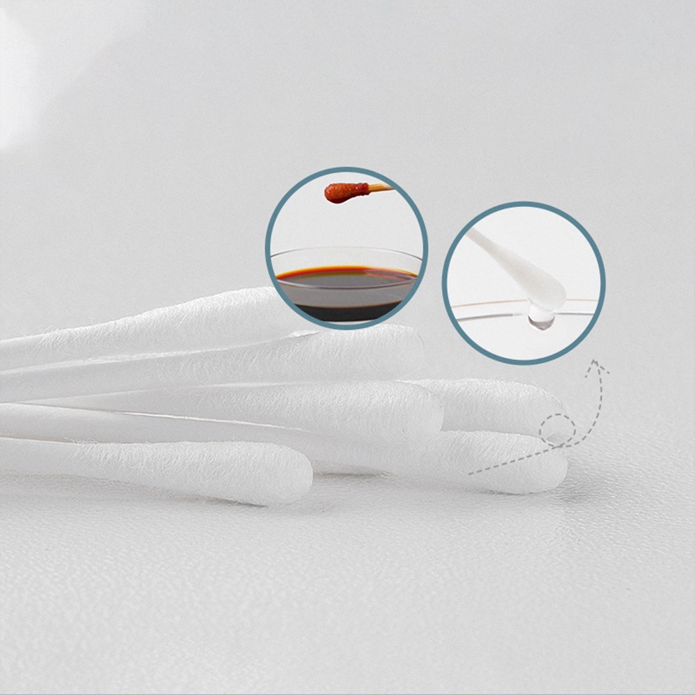 Tăm bông trẻ em Vcool kháng khuẩn ( hộp 200 que lõi giấy) cho bé sơ sinh ngoáy tai, mũi