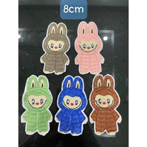 patch vải ủi nhiệt thêu hình thời trang labubu siêu hot