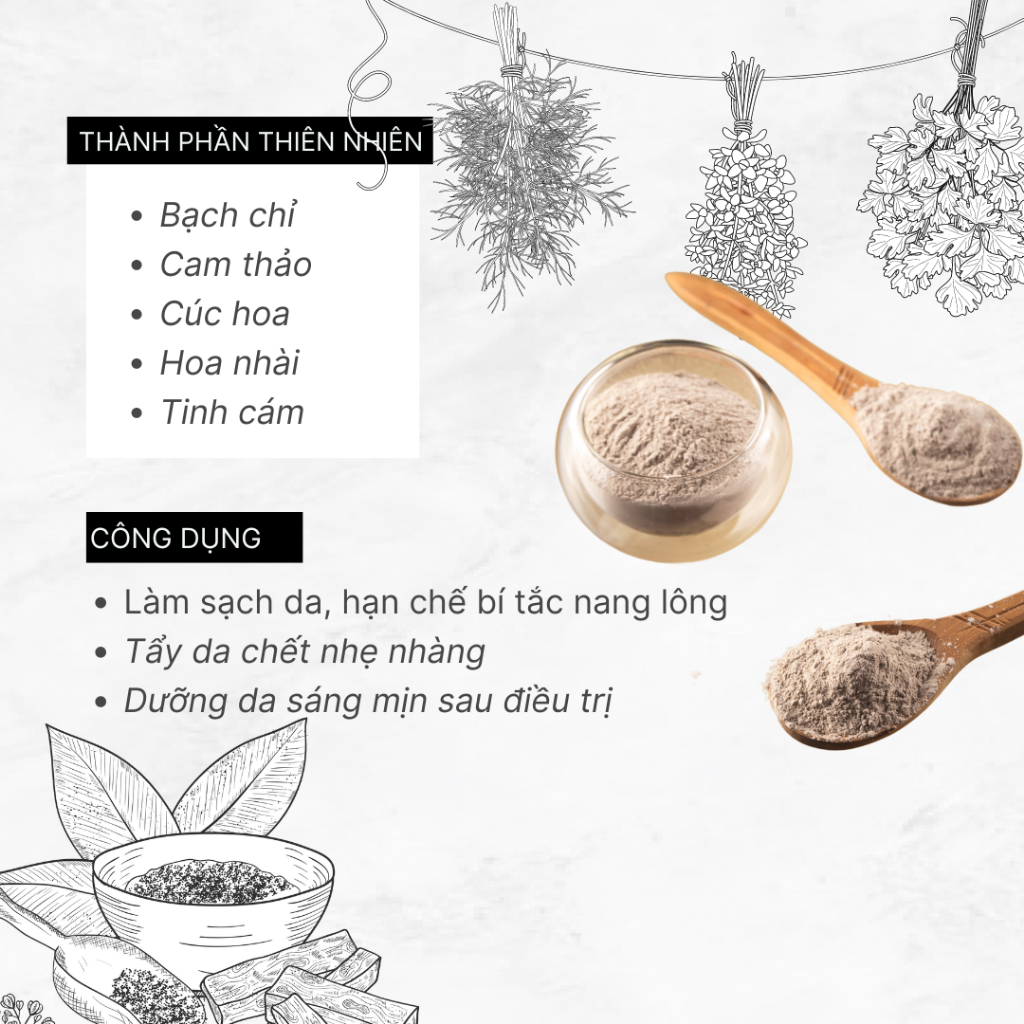 Bột Rửa Mặt Thảo Dược - Lá Home