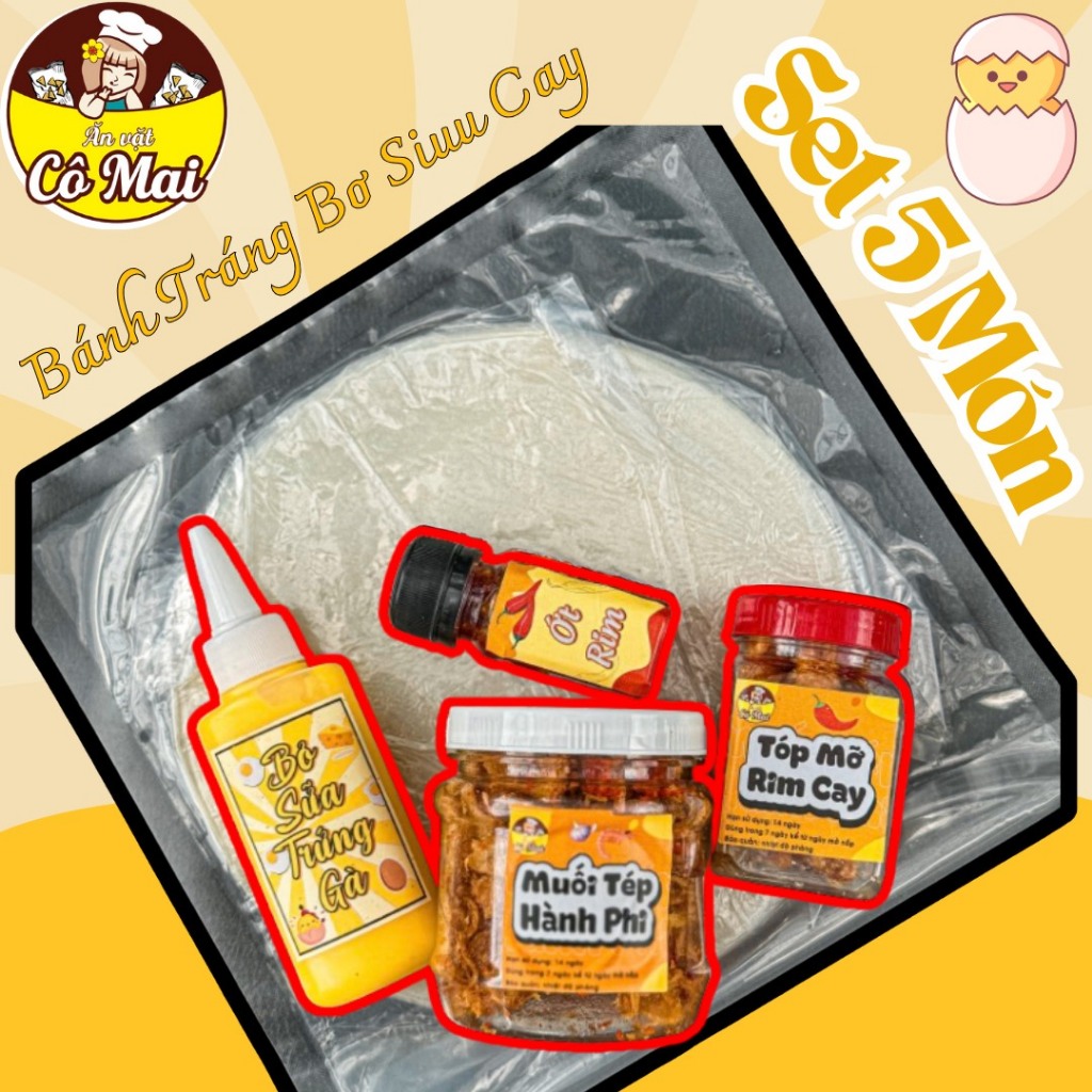 [5 MÓN TRI ÂN] Set 5 Món Bánh Tráng Phới Sương Tóp Mỡ