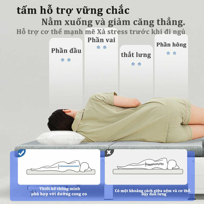 Giường ngủ gấp gọn đơn giản tiện lợi cho người lớn Khung Thép Cao Cấp, Chắc Chắn,Giường Gấp Gọn | BigBuy360 - bigbuy360.vn