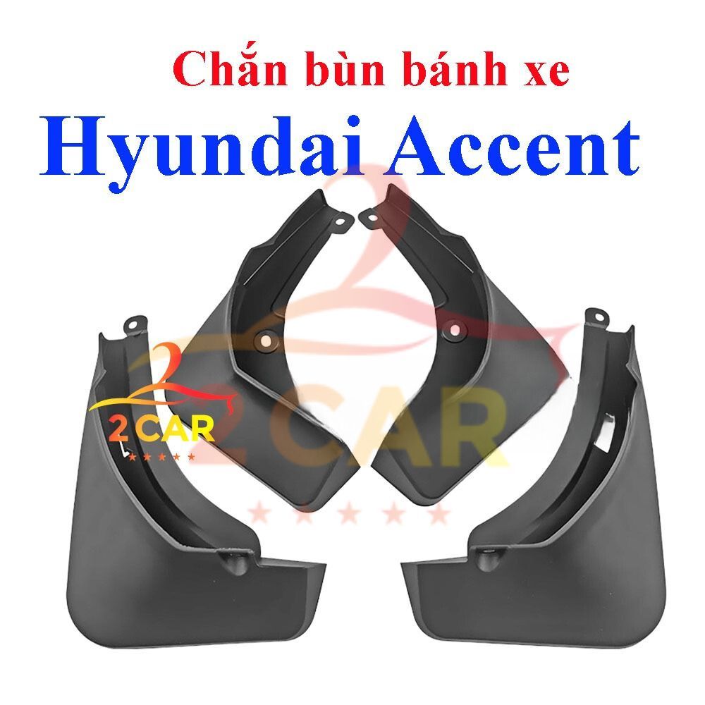 Chắn bùn bánh xe Huyndai Accent 2018-2023, chắn bùn đất bắn lên xe rất tốt, bộ 4 chi tiết kèm ốc vít