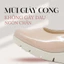 Giày búp bê đế xuồng nữ KOSU K-20601 siêu nhẹ cao gót 5,5cm, da chống thấm nước, made in Japan