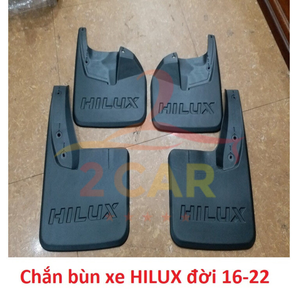 Bộ 4 chiếc Chắn bùn xe Toyota Hilux Revo đời 2006-2012, 2016-2024 chắn bùn đất bắn lên xe rất tốt, kèm ốc