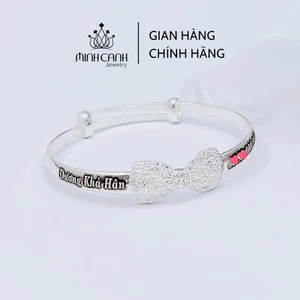Vòng Bạc Nơ Cát Khắc Tên Cho Bé Yêu - Minh Canh Jewelry