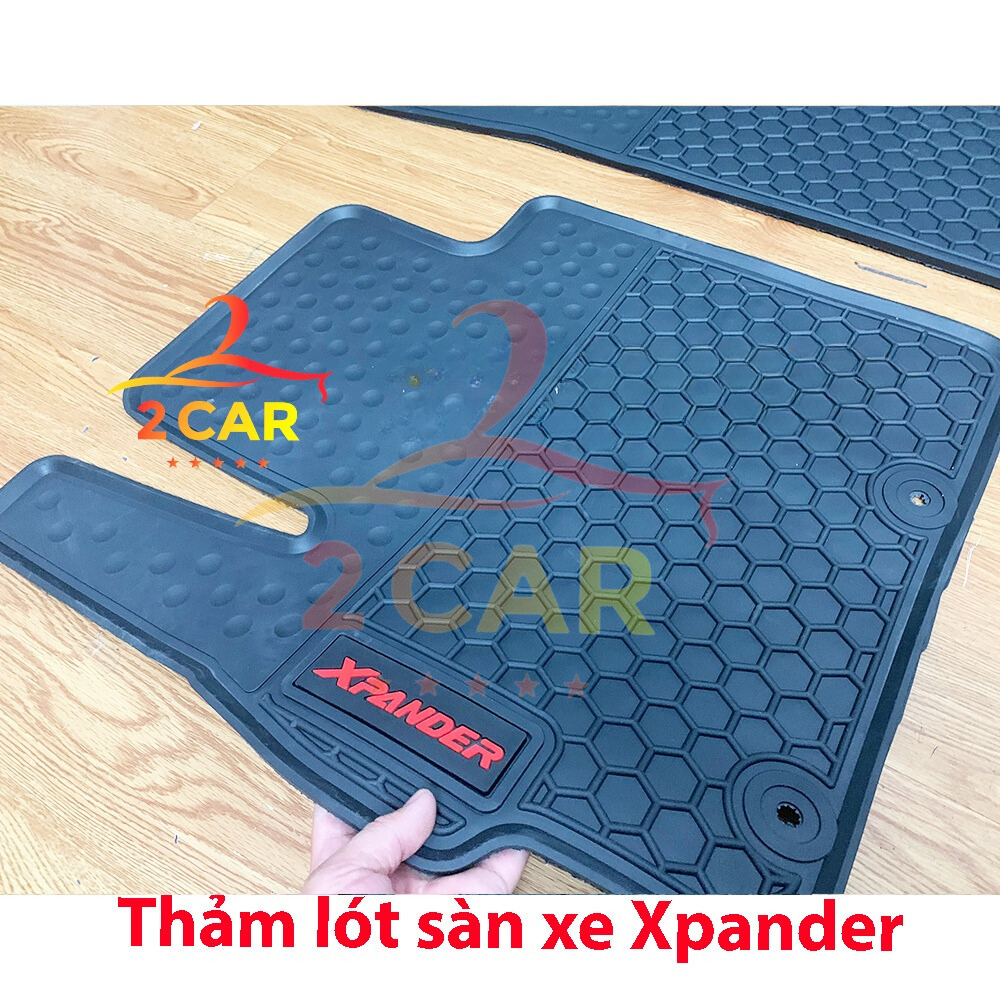 Thảm LÓT SÀN CAO SU xe Mitsubishi Xpander / xpander cross 2018- 2021, 2022, 2023-2025 loại đúc dày, 3 hàng ghế dễ vệ sin