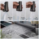 Chậu Rửa Bát 1 Hố Lato INOX SUS304 Cao Cấp Phủ Nano Kèm Vòi Thác Nước Thớt Khay Rửa Xiphong Bảo Hành 10 Năm — ảnh 3