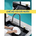 Chậu Rửa Bát 1 Hố Lato INOX SUS304 Cao Cấp Phủ Nano Kèm Vòi Thác Nước Thớt Khay Rửa Xiphong Bảo Hành 10 Năm — ảnh 5