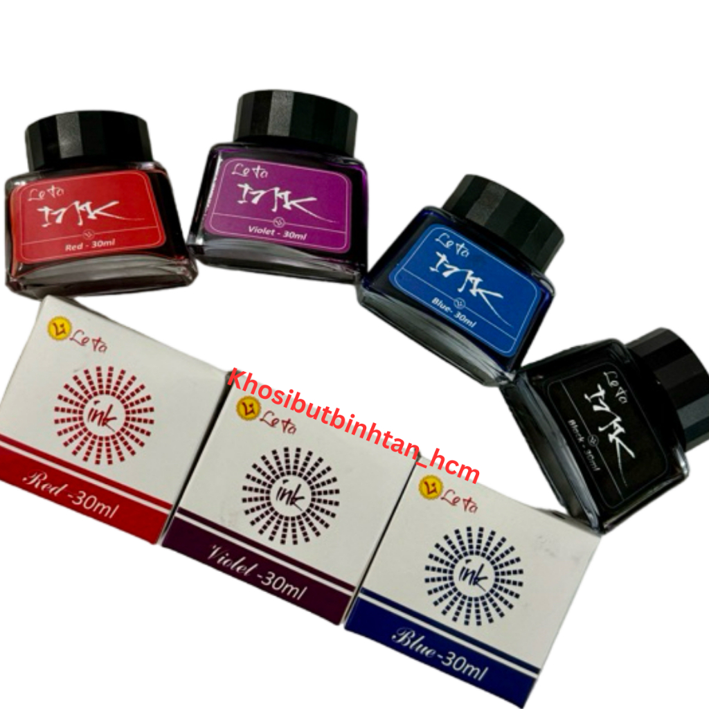 Mực mực viết bút máy Leta Ink, mực cho bút luyện, màu mực đẹp, tươi ...