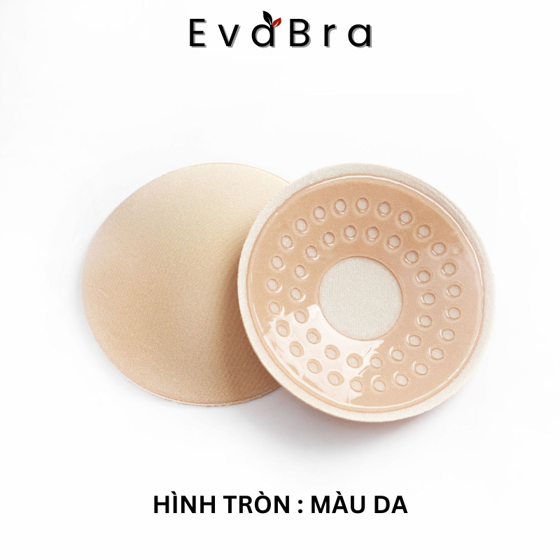 1 Cặp dán nhũ hoa chất vải, dán ti hình hoa dày có keo, có thể tái sử dụng nhiều lần màu trắng đen EVA BRA 0122