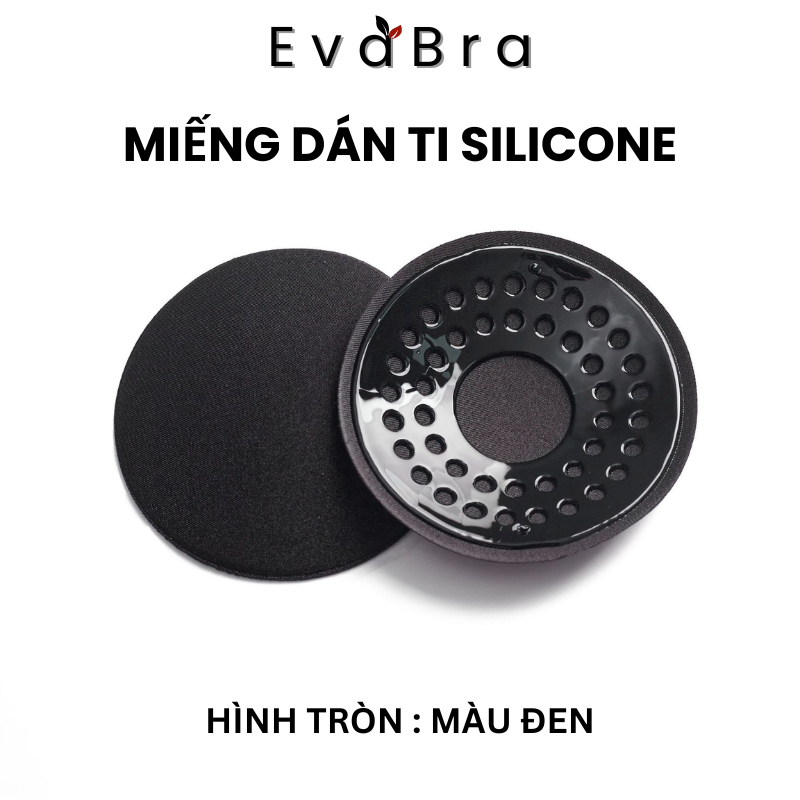 1 Cặp dán nhũ hoa chất vải, dán ti hình hoa dày có keo, có thể tái sử dụng nhiều lần màu trắng đen EVA BRA 0122