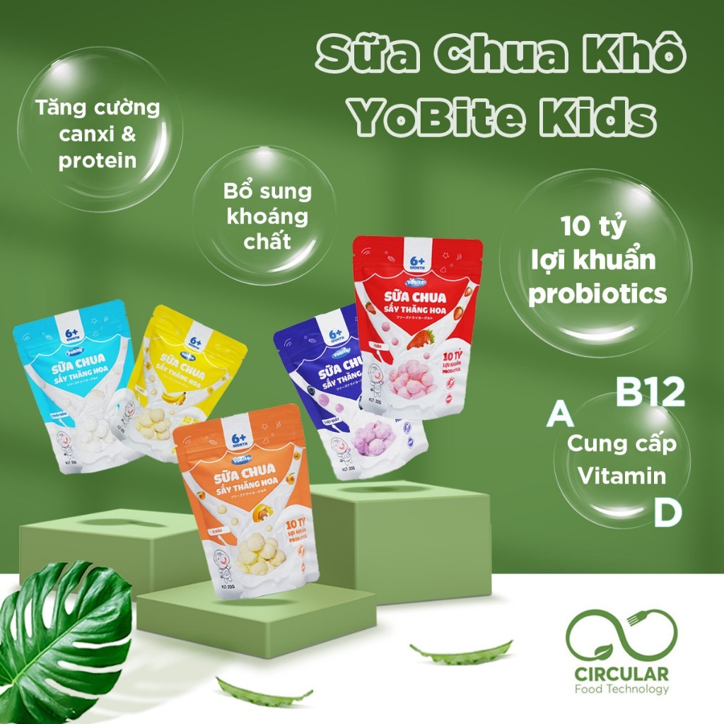 Sữa chua khô cho bé YoBite 6m+
