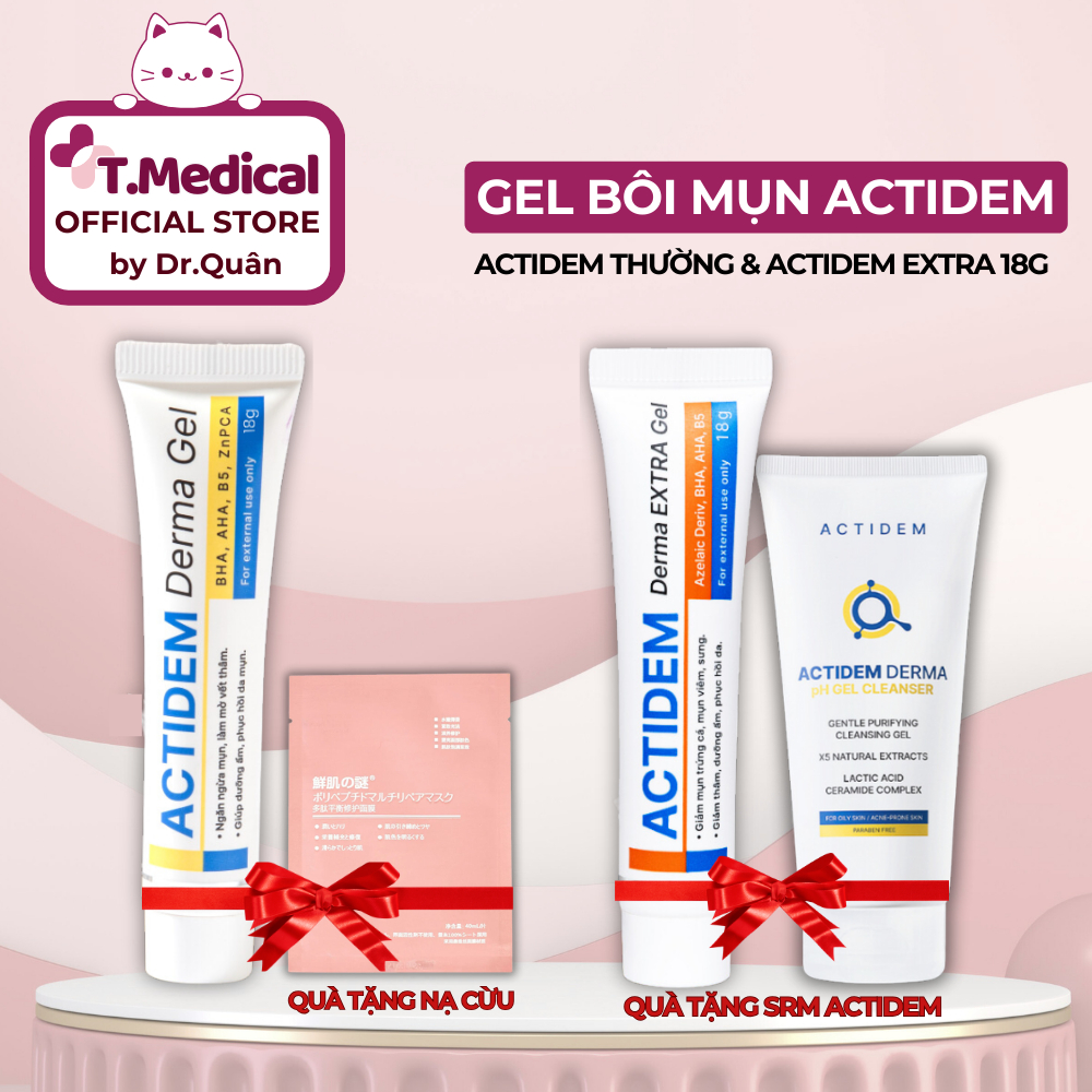 Actidem Gel bôi giảm mụn Actidem Derma Gel Extra 18g mẫu mới, giảm mụn ...
