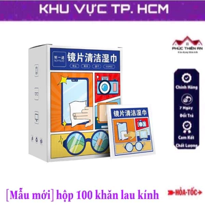 Hộp 100 khăn lau kính, lau điện thoại, thiết bị điện tử chống mờ kính, chống đọng hơi nước
