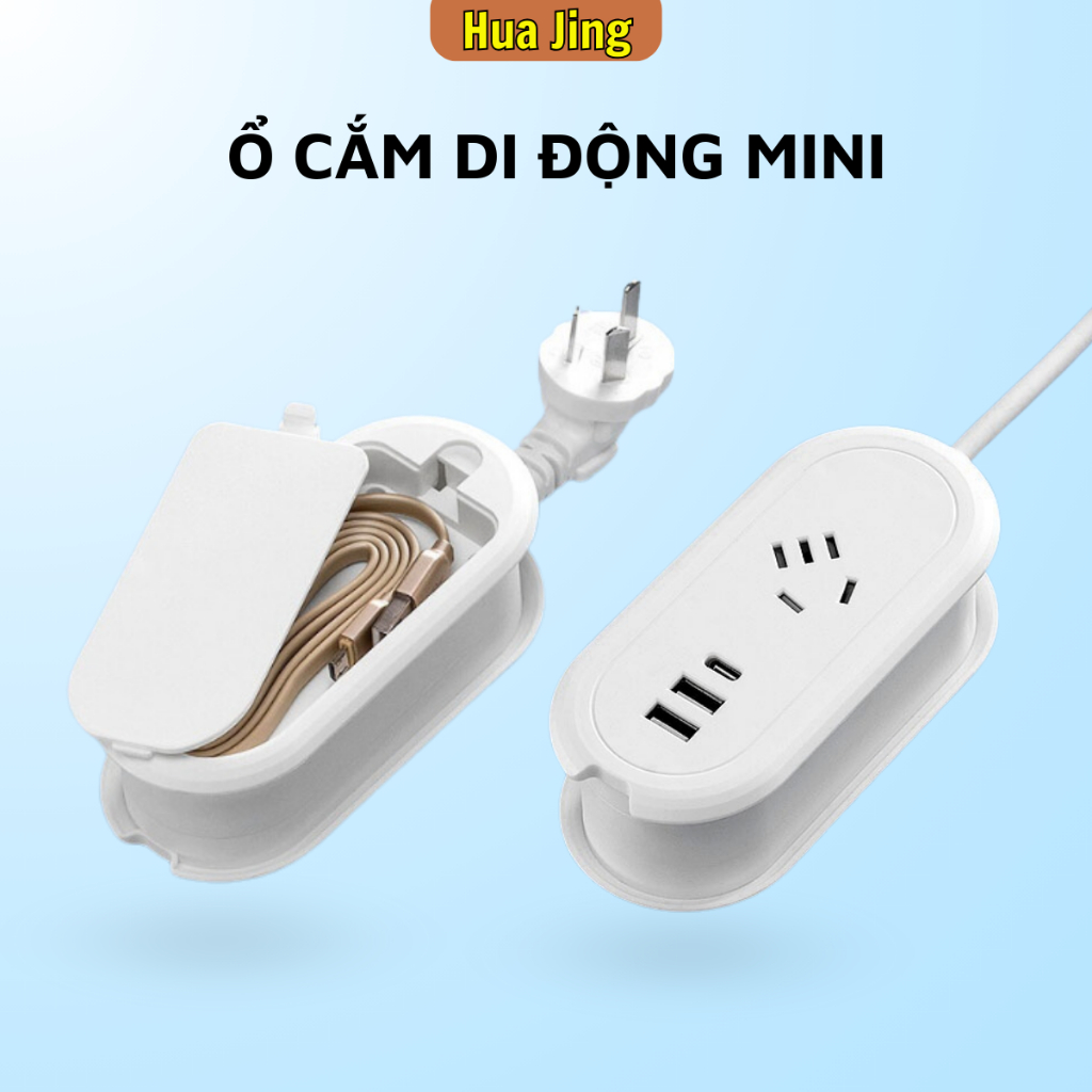 Ổ cắm di động mini, ổ cắm điện đa năng 2500W cao cấp nhỏ gọn chống giật ...