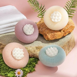 Bông Tắm Hít Tường Có Đế Hút – Bông Tắm Lưới Tròn Massage Tẩy Tế Bào Chết, Nhanh Khô, Tiện Lợi