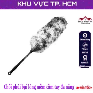 * Mẫu mới * Chổi phủi bụi lông mềm cầm tay màu lông chuột - đa năng, tiện dụng