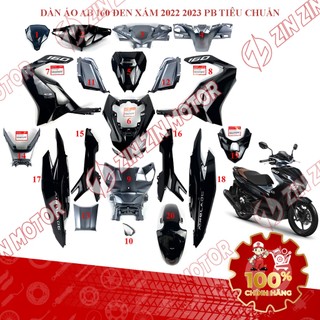 Dàn Áo AB 160 2022, AirBlade 160 2022 Đen Xám Zin Phiên Bản Tiêu Chuẩn Chính Hãng - ZZM