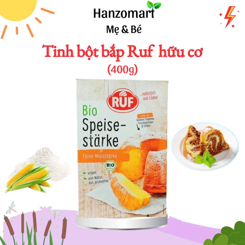 Tinh bột bắp Ruf hữu cơ nấu soup lành bánh