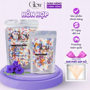 Sáp Wax Lông Hỗn Hợp Nhiều Màu Mix Vụn GLOW WAXING Hàng Tốt Tặng Que Gỗ Phết