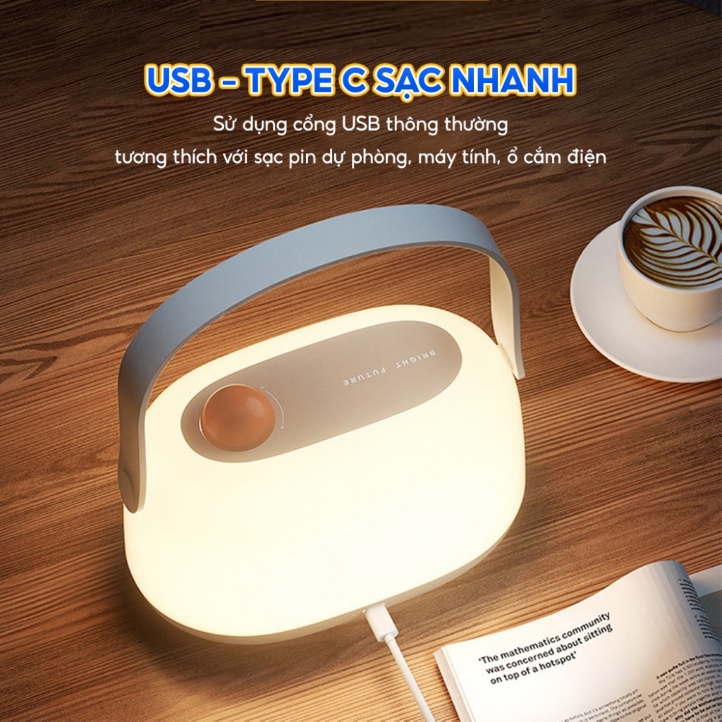 Đèn ngủ bé sơ sinh Đèn Cắm Trại Dã Ngoại di động đèn ngủ bỉm chống ánh sáng xanh giúp mẹ hút sữa và cho bé Đèn Trang Trí