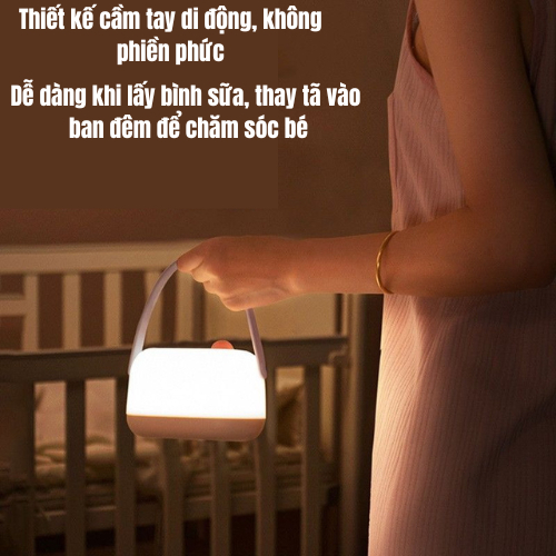 Đèn ngủ bé sơ sinh Đèn Cắm Trại Dã Ngoại di động đèn ngủ bỉm chống ánh sáng xanh giúp mẹ hút sữa và cho bé Đèn Trang Trí