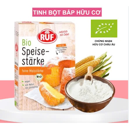 Tinh bột bắp Ruf hữu cơ nấu soup lành bánh