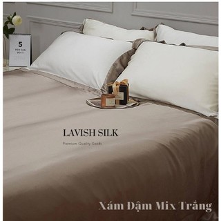[Best Seller]Bộ Ga Gối Lụa LS Lavish Silk Phối Màu Cao Cấp Mát Lạnh Hàng Loại 1–Chart Chọn Màu Phối