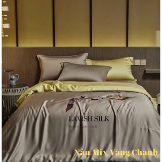 [Best Seller]Bộ Ga Gối Lụa LS Lavish Silk Phối Màu Cao Cấp Mát Lạnh Hàng Loại 1–Chart Chọn Màu Phối