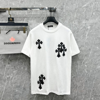 Áo Phông Cổ Tròn Nam Nữ Đẹp Phối Họa Tiết Chữ Thập Sành Điệu,Chất Liệu Cotton Mềm Mịn Thấm Hút Mồ Hôi Cực Tốt